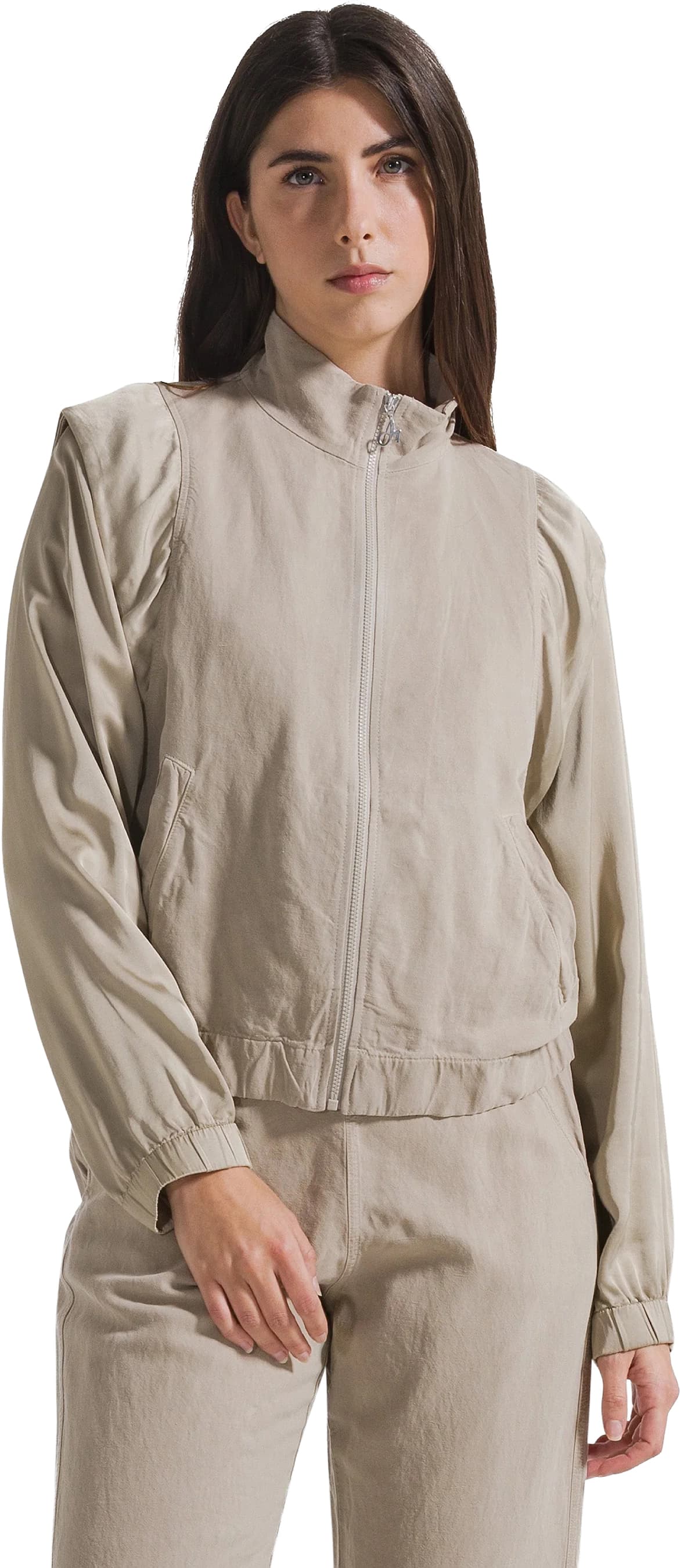 Chaqueta DEHA LINEN BOMBER WITH SATIN SLEEVES