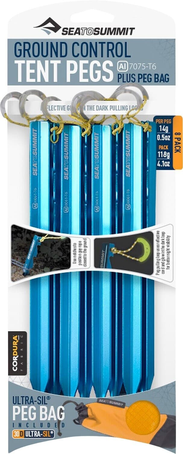 Accesorio y Recambio SEA TO SUMMIT SARDINES DE TENTES X8  GROUND CONTROL TENT PEGS (8PK)