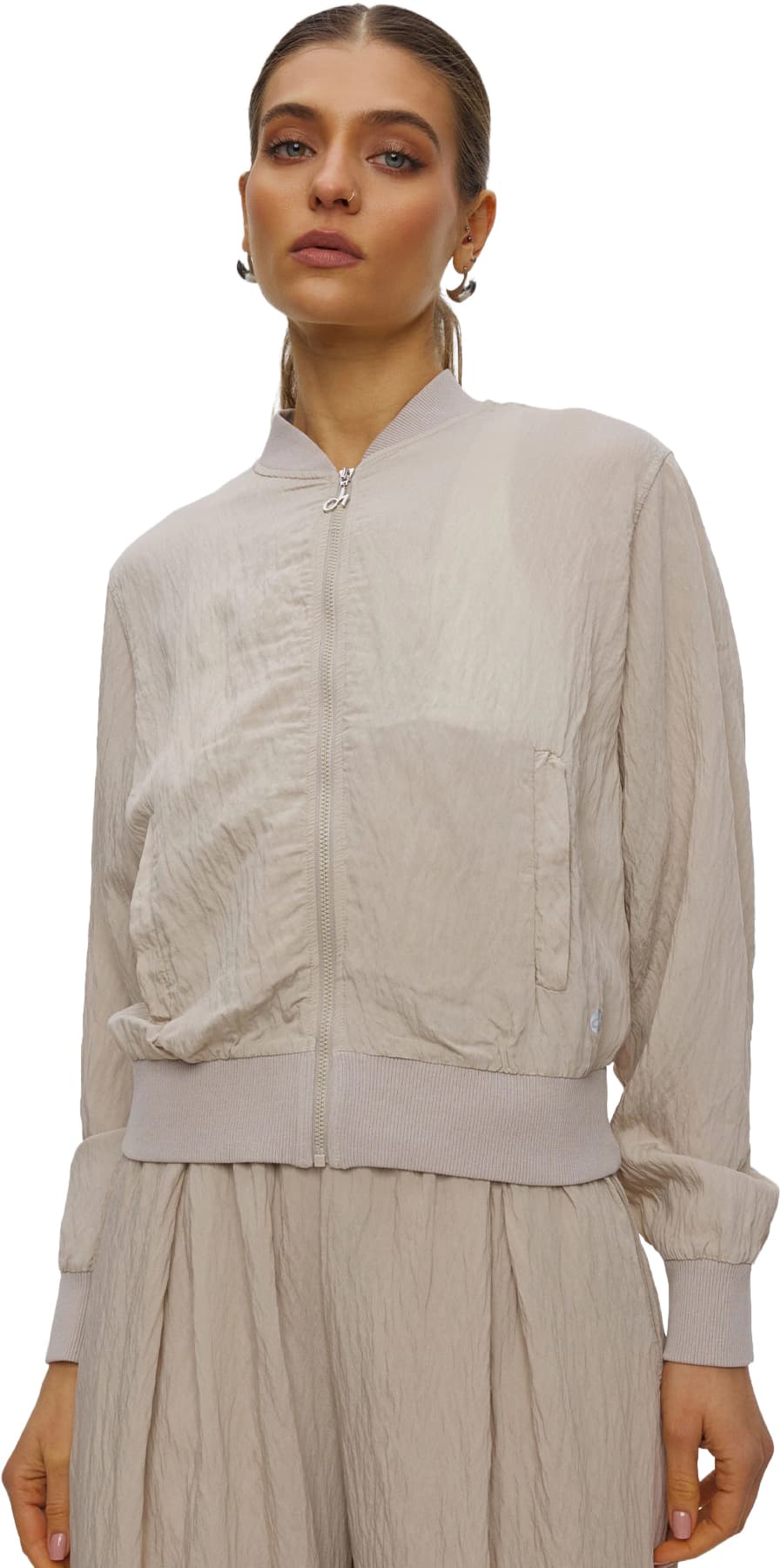 Chaqueta DEHA CRINKLED VISCOSE BOMBER WITH MESH BACK