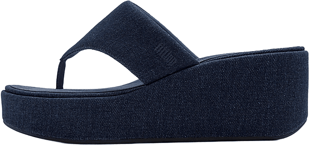 Sandalias FITFLOP PLATFORMS DENIM WEDGE TOE-POST SANDALS