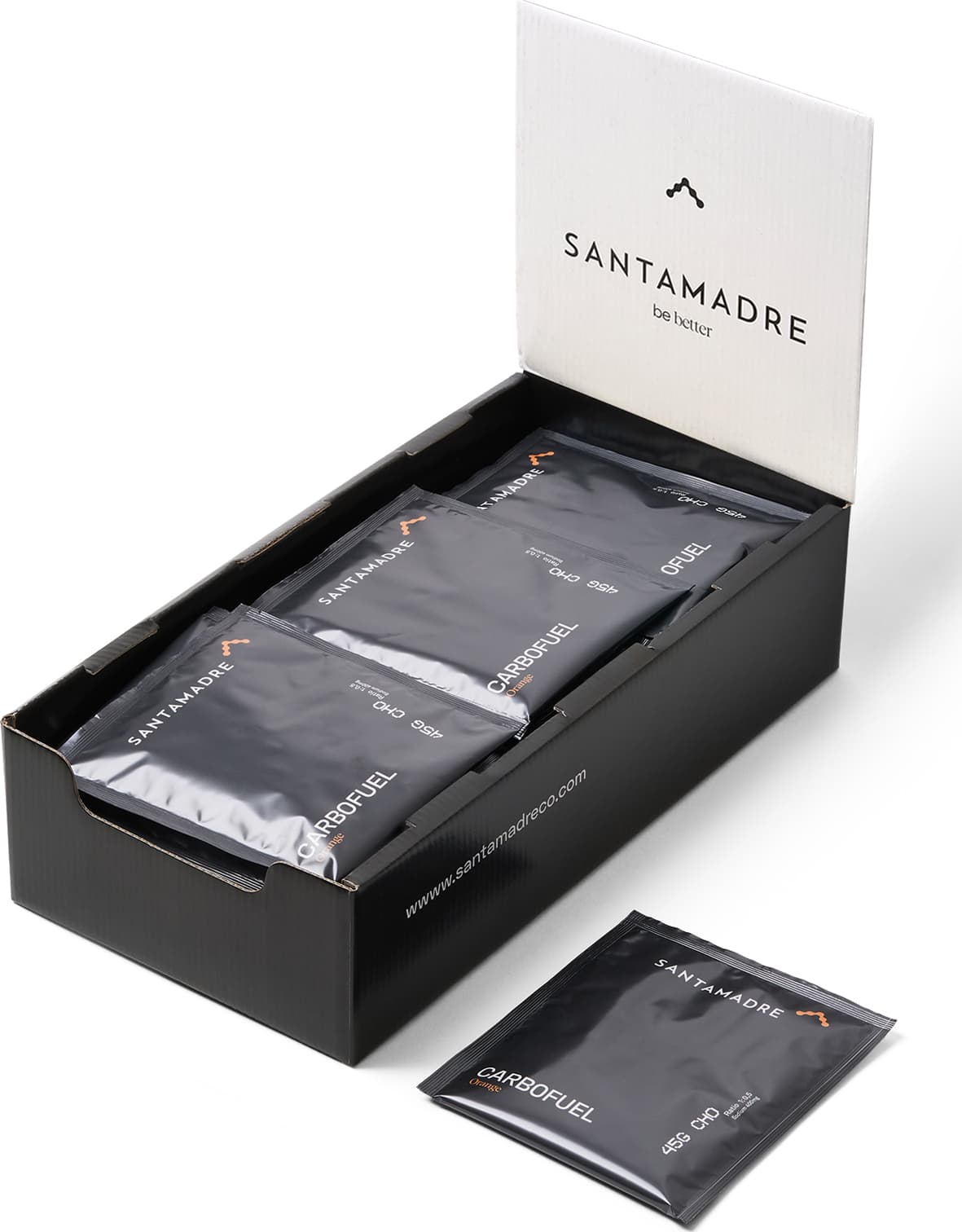 Batido SANTA MADRE CARBOFUEL 45CHO SINGLE-DOSE ORANGE 30 X 52G