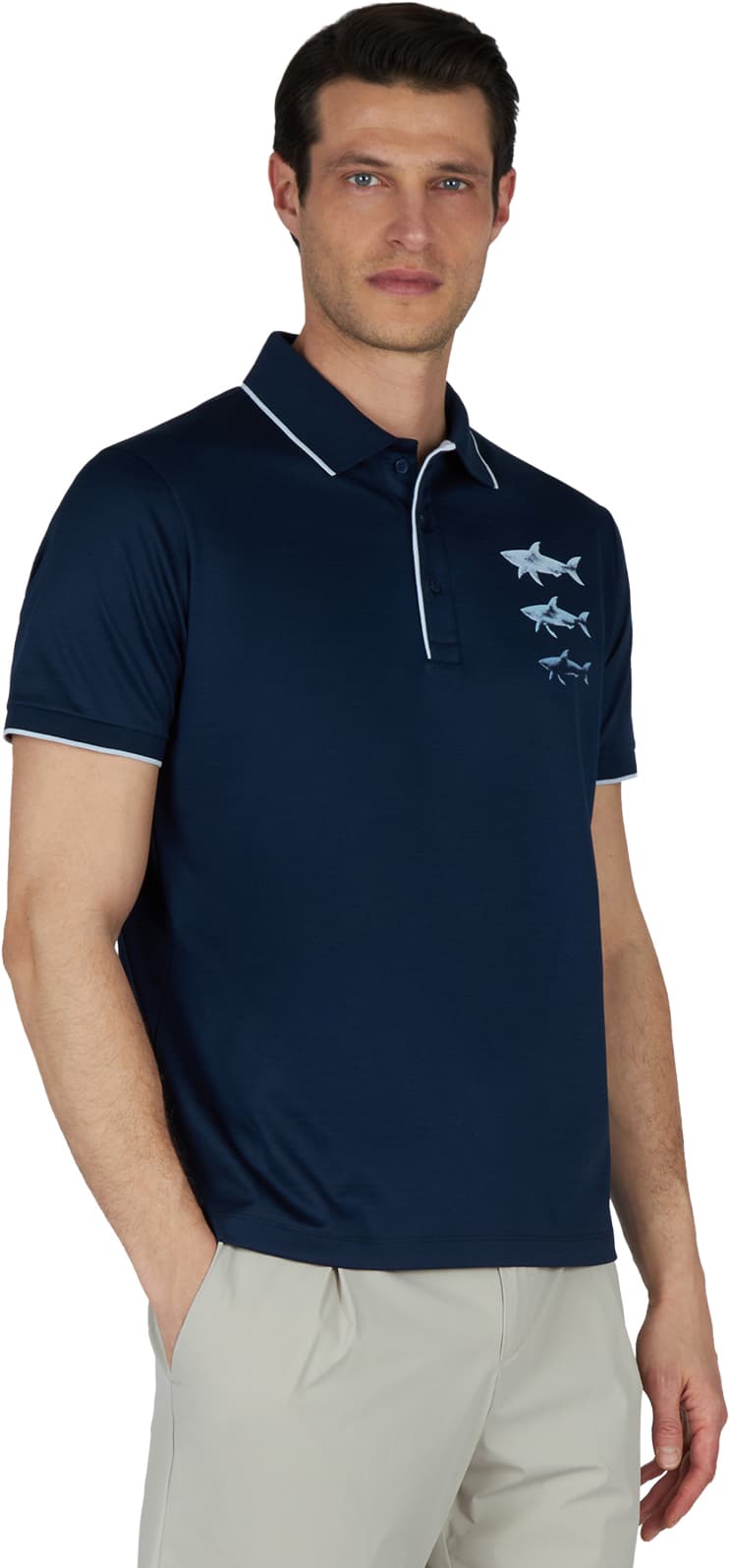 Polo PAUL & SHARK MEN'S KNITTED COTTON POLOSHIRT