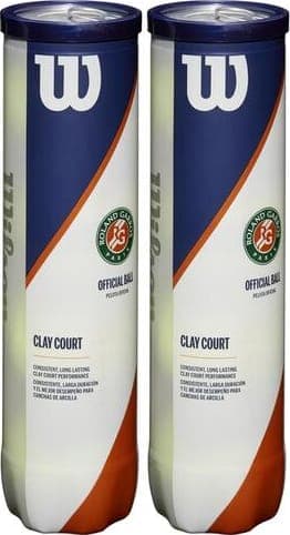 Pelota WILSON ROLAND GARROS CLAY CT 4 BALL 2PK