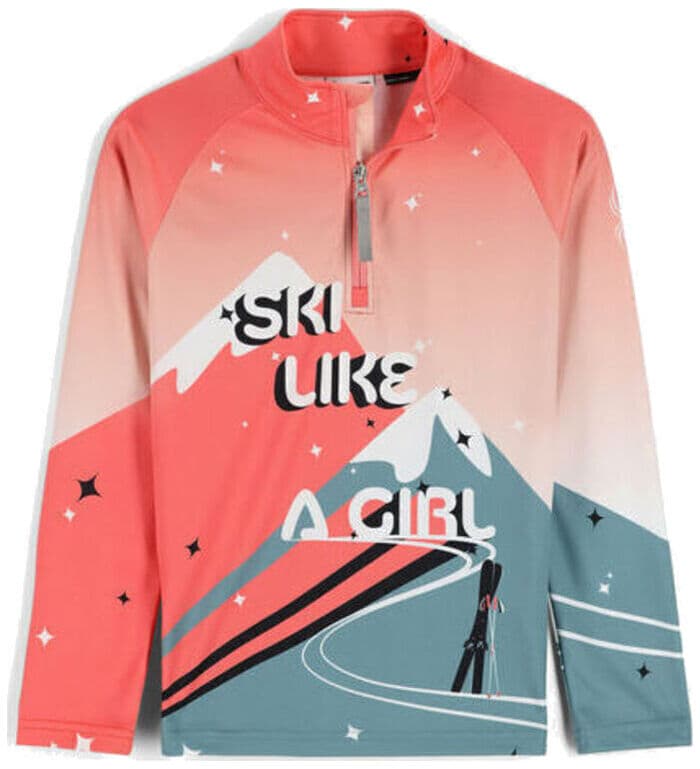 Jersey SPYDER GIRLS SURFACE ZIP T-NECK