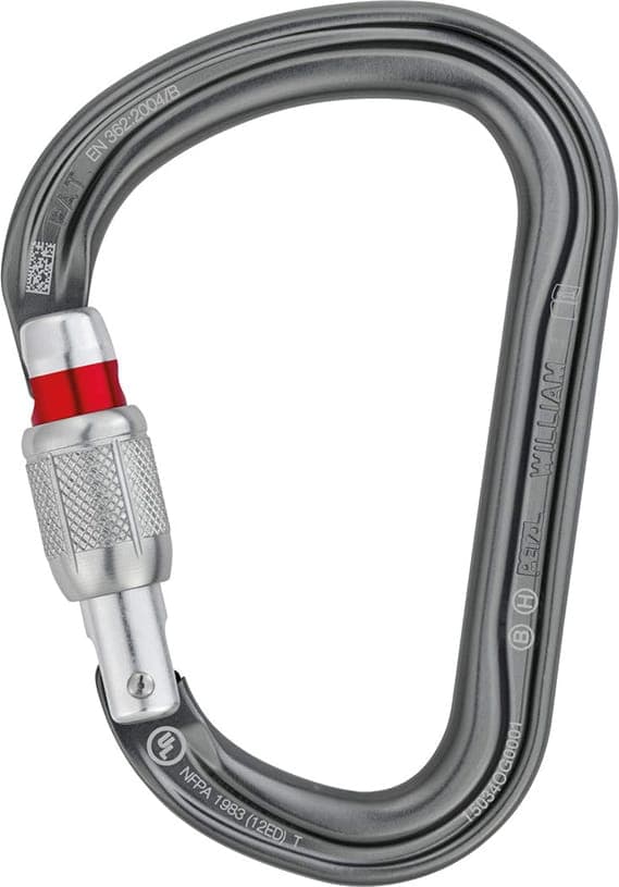 Mosquetón PETZL MOUSQUETON WILLIAM SCREW-LOCK