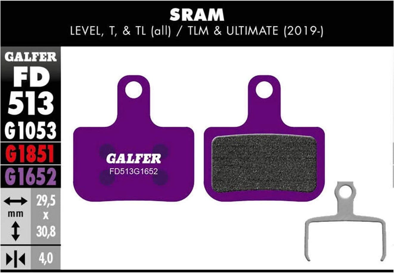Freno y Mando GALFER E-BIKE BRAKE PAD SRAM LEVEL, T, TL - FD513G
