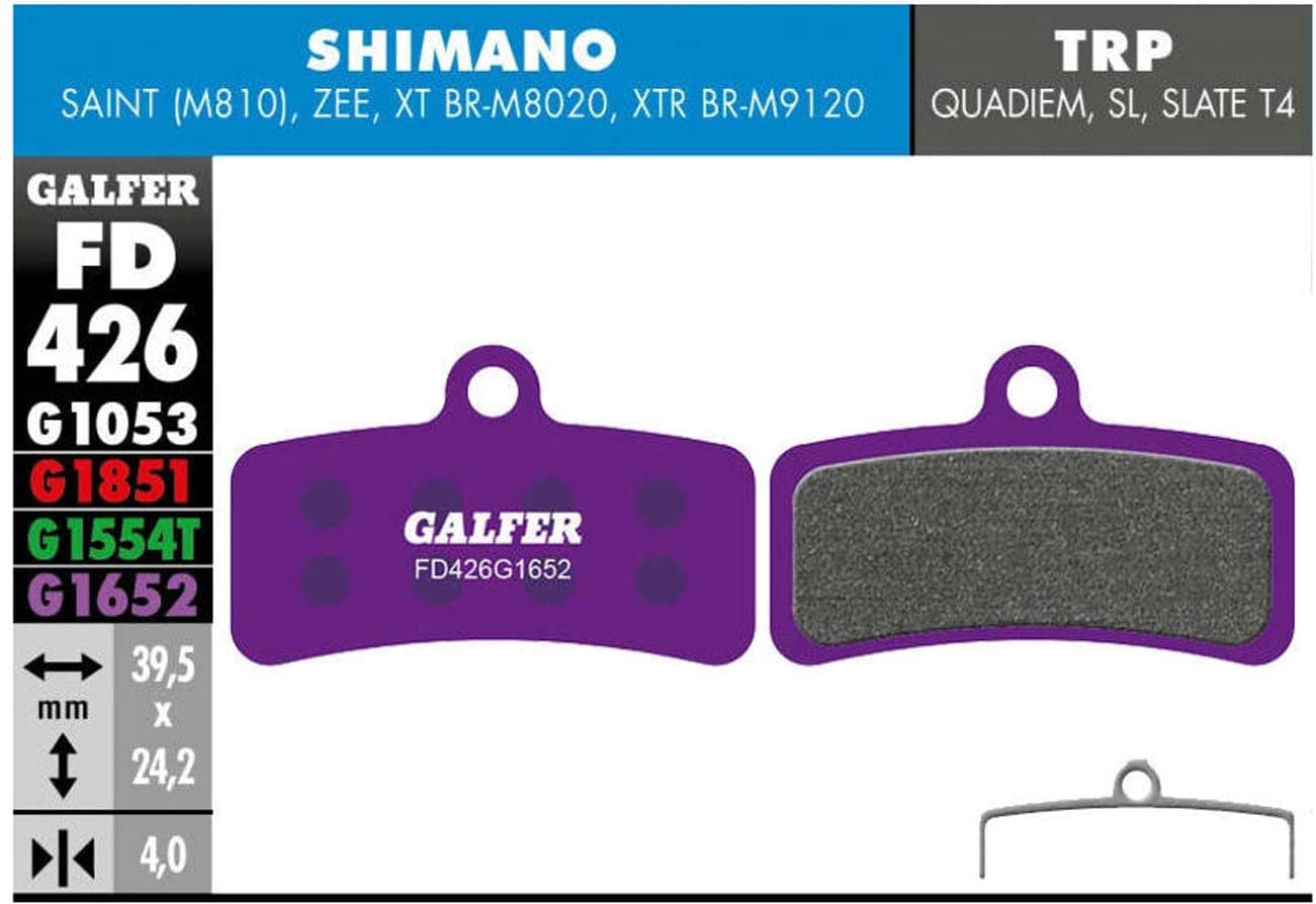 Freno y Mando GALFER E-BIKE BRAKE PAD SHIMANO SAINT - ZEE - FD426G
