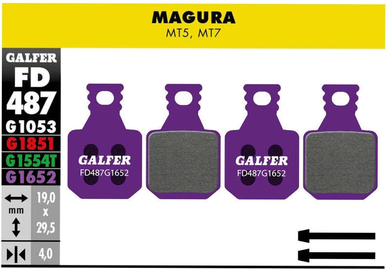 Freno y Mando GALFER E-BIKE BRAKE PAD MAGURA MT5 - MT7 - FD487G