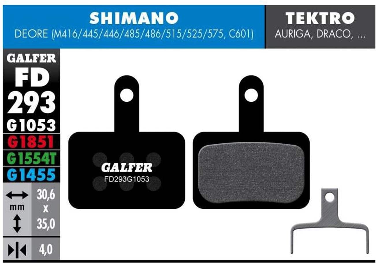 Freno y Mando GALFER MTB BRAKE PAD SHIMANO DEORE - FD293G