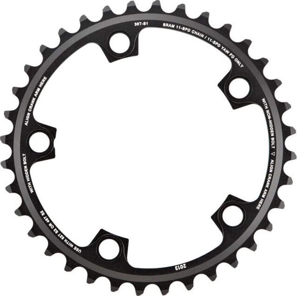 Plato SRAM ROAD RED22 36D 11V 110 BCD BLACK CHAINRING